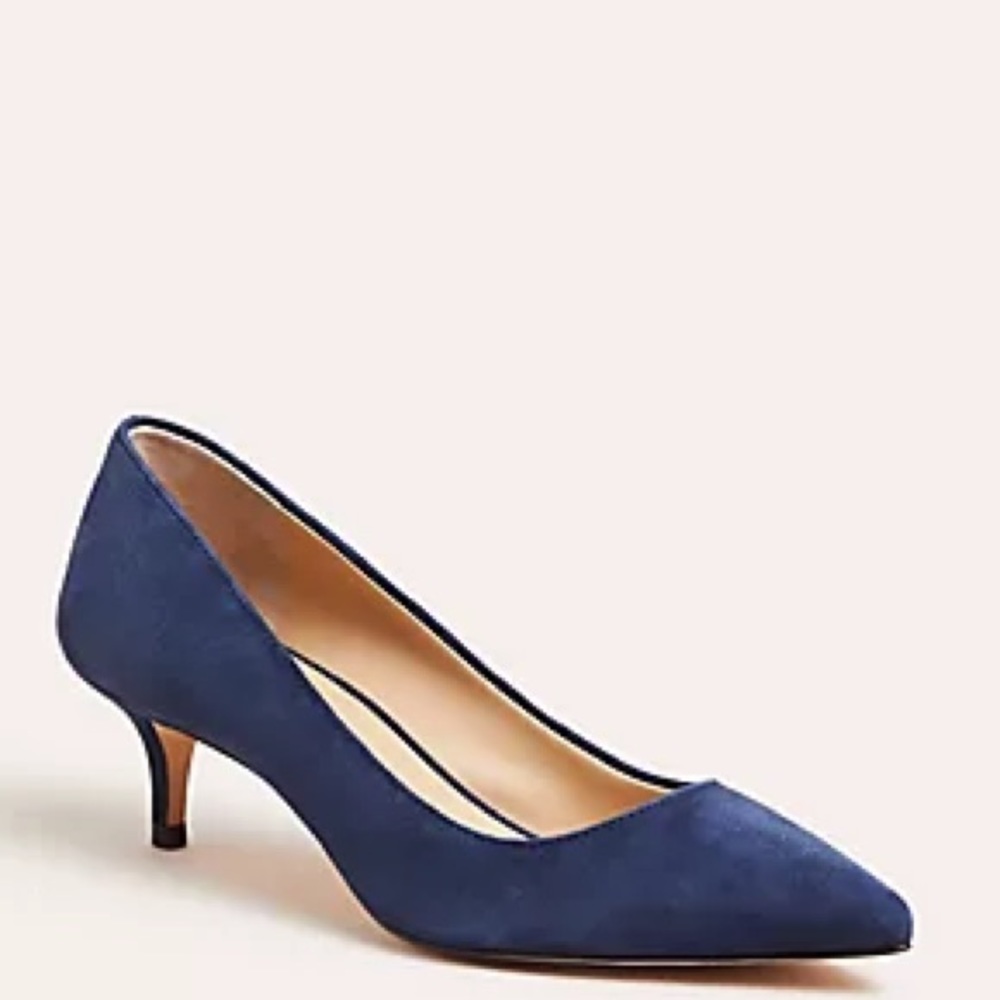 New ANN TAYLOR Reese Suede Pumps in True Navy SZ 5
